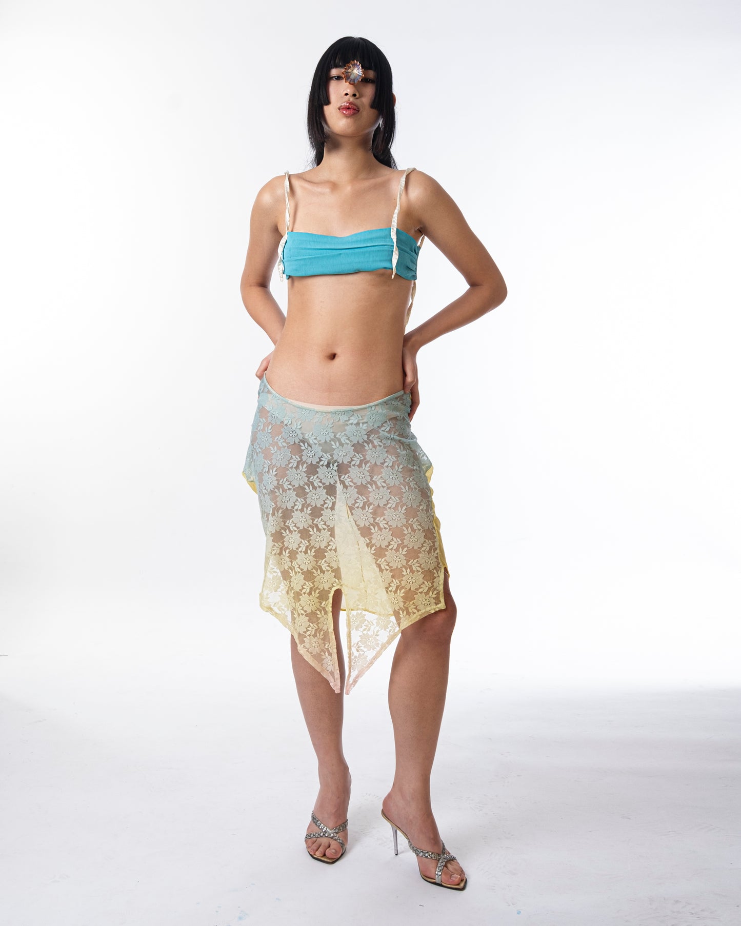 Gradient Open Back Skirt