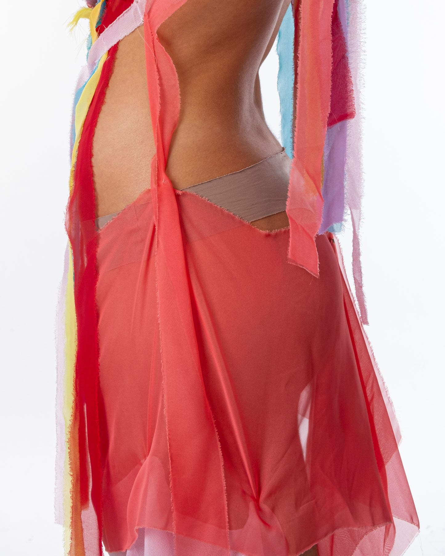 Asymmetric Strip Dress
