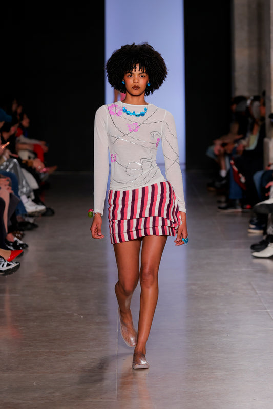 Sequin & Hibiscus Shirt